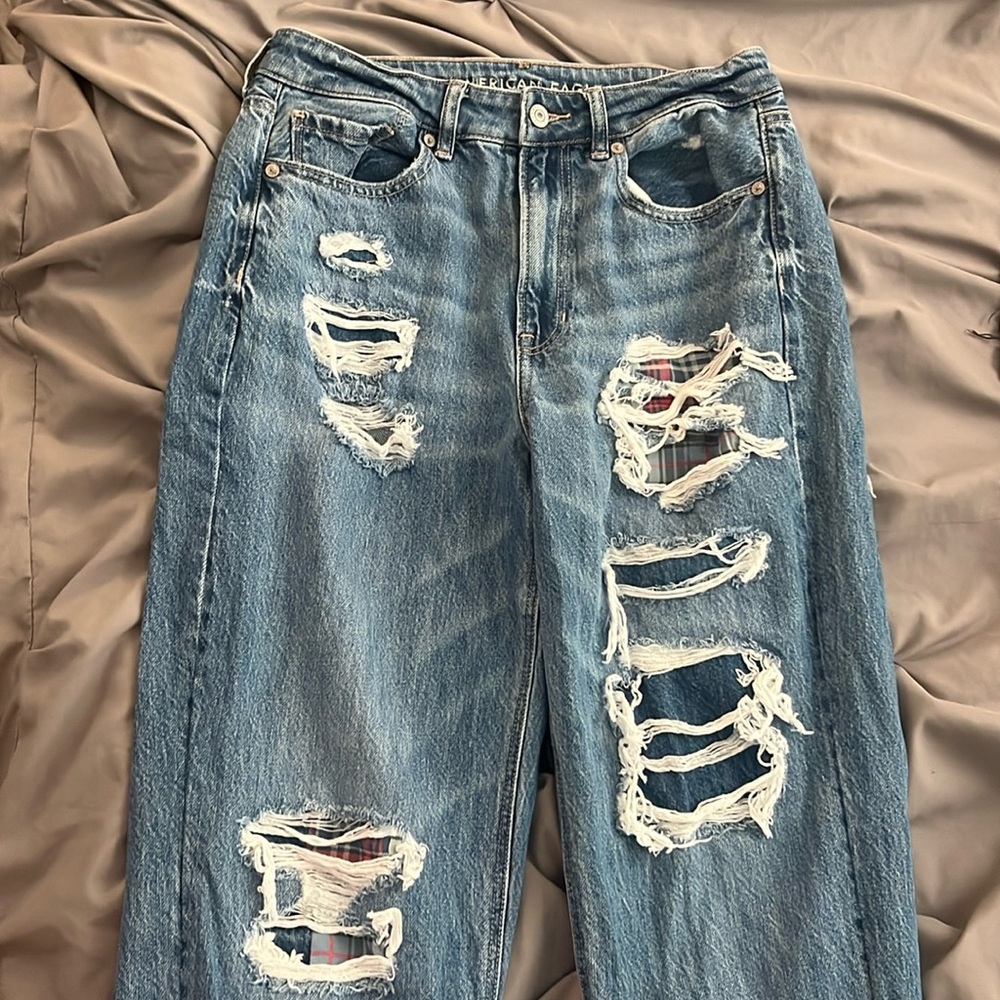 american eagle patchwork jeans size 8
